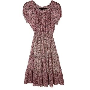 open lace back dress The Lily Dress in Pink Peony Print 8 / Pink Peony Print main image 0